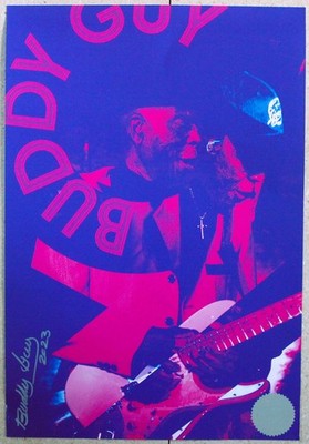 Buddy Guy signed poster, 14x19. Official Merch ACOA