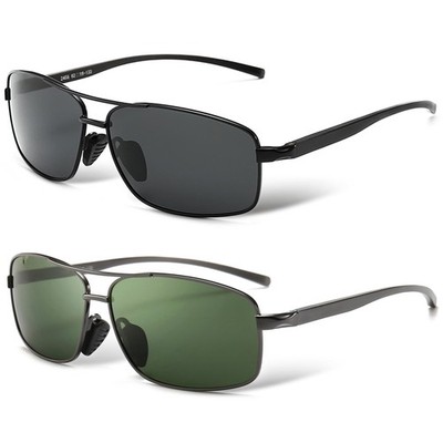 Ultra Lightweight Rectangular Polarized Sunglasses Men UV400 Protection SGT45...