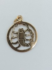 Hallmarked 9CT Scorpion Gold Charm Pendant 375 Vintage Small 0.6g Jewellery Gift