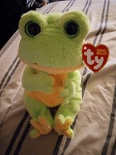 Ty Beanie Bellies Snapper The Green Frog Plush