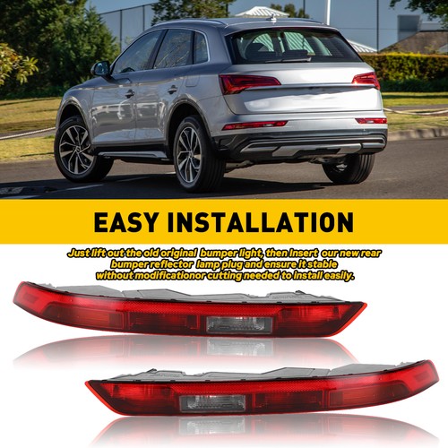 PAIR FOR AUDI Q5 2018 2019 2020 21 REAR BUMPER LOWER TAIL LIGHT BRAKE STOP LAMP - Picture 11 of 18