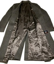 Wool Cashmere Coat Double Breasted Mens Size 42R Luxurious Blend Exquisite Coat