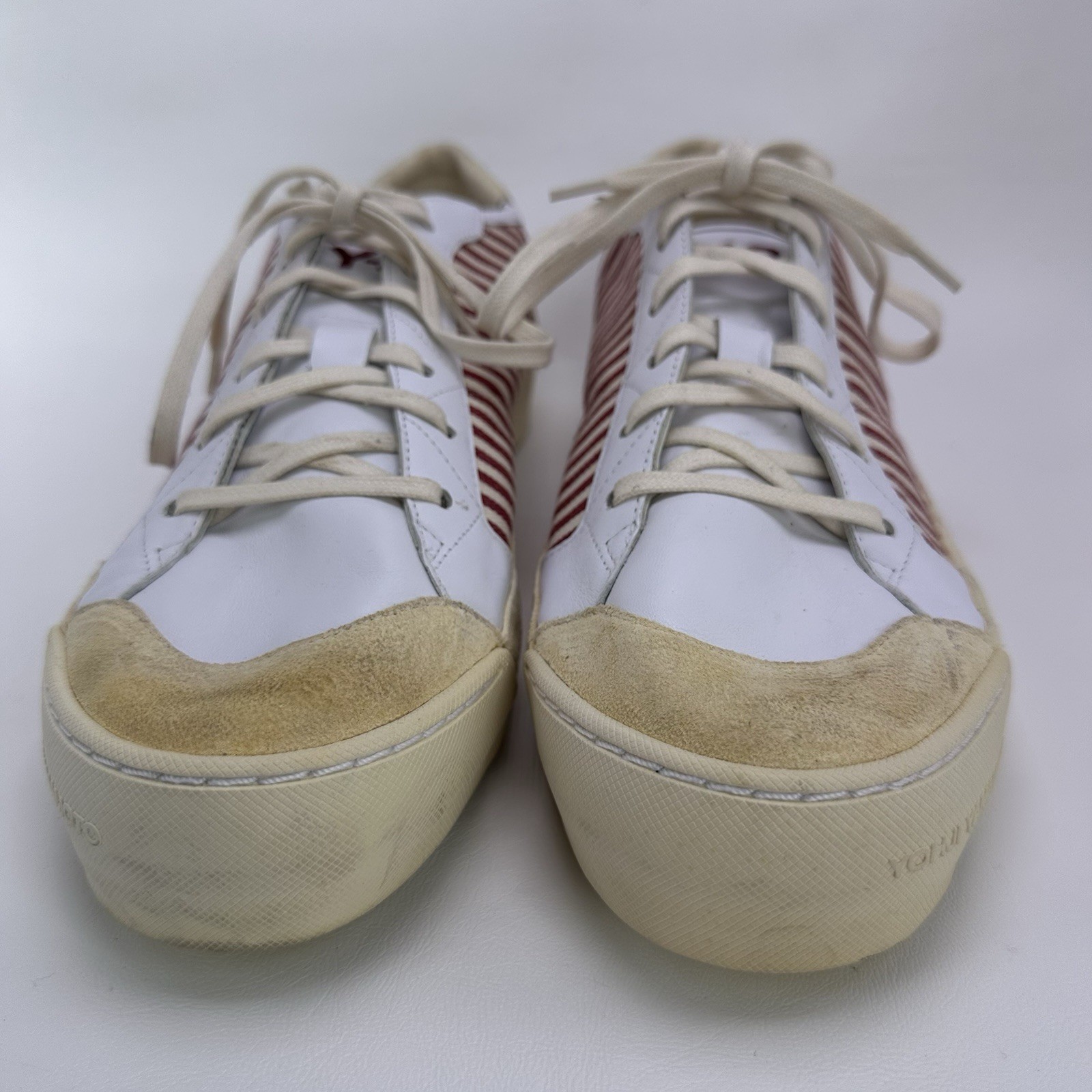 Adidas Y-3 Yohji Yamamoto Striped Sneaker Size 11.5 G04874 Rare 2008 Red White image 2