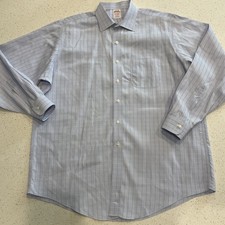 Brooks Brothers Men's 1818 Classic Button Up Shirt 17-35 Long Sleeve Blue