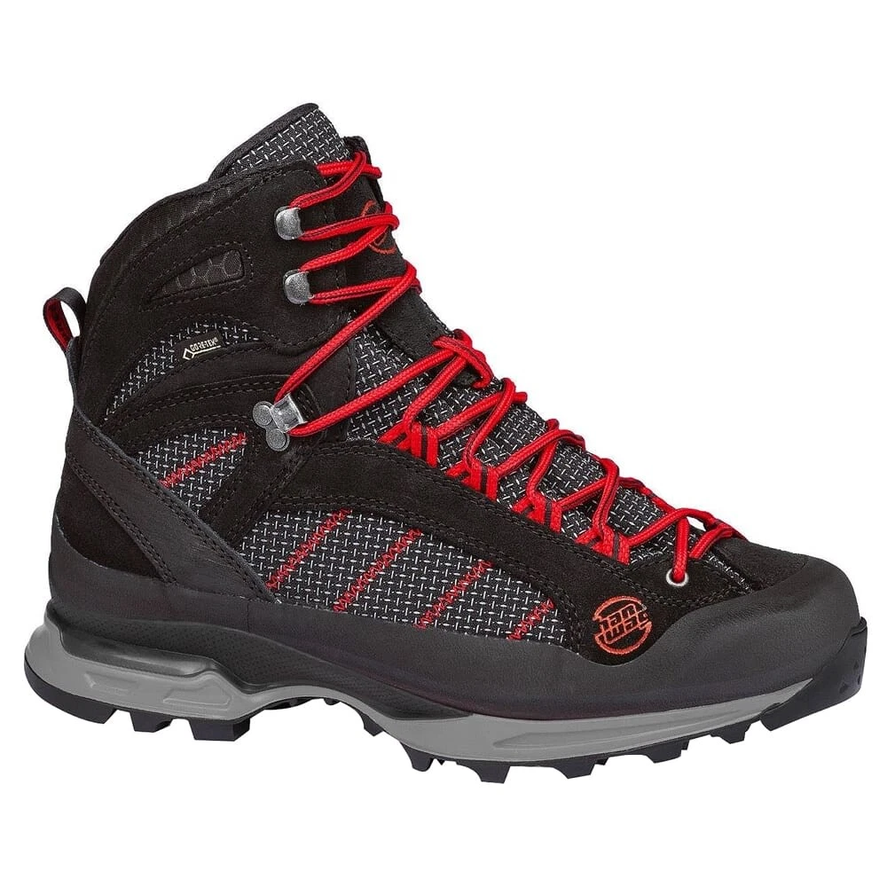 Hanwag Makra Trek GTX Hiking Boots Black/Red Size 12.5 (H700400-12.5)