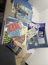 Scrapbooking Lot Paper, Stencils, Markers, Stickers, Cards, Die Cuts