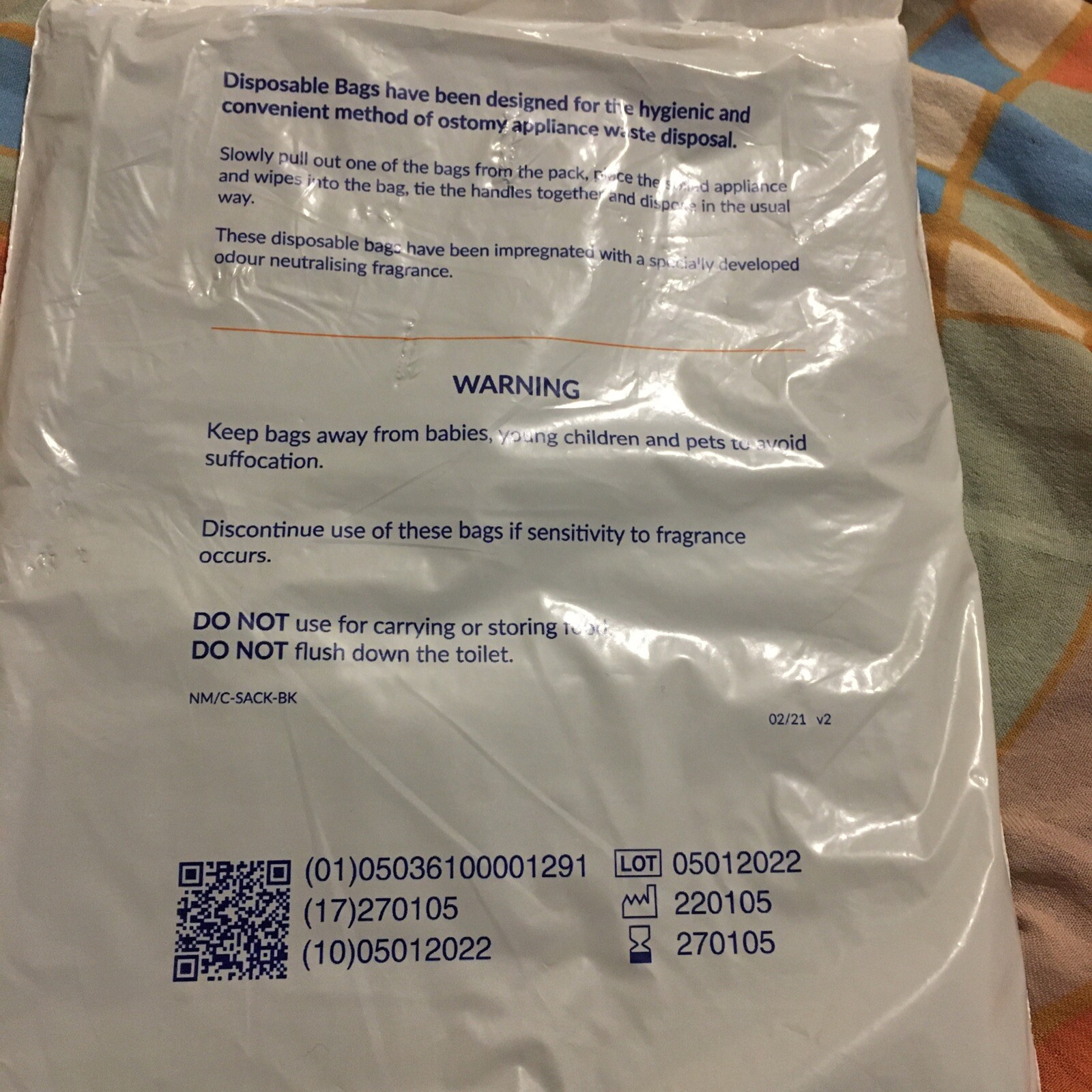 Hygienic Tieclose Disposal Bags X60 Scented Incontinence AidFree