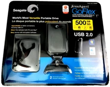 Seagate Free agent Goflex 500gb bundle USB 2.0 Mac & Windows 7 New