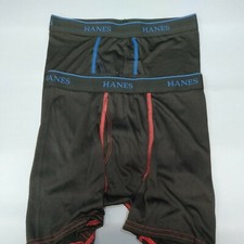 NWOT Hanes boy's Boxer Briefs Assorted 2-Pack Size Large 100 polyester