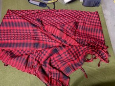 NWOT RED AND BLACK SHEMAGH FACE COVERING SCARF
