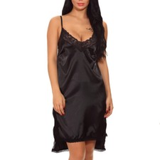Sexy-Lingerie-Silk-Lace-Dress-Women-Babydoll-Nightdress-Nightgown-Sleepwear-Robe