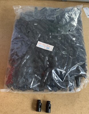500 schwarze Kunststoff Kordelverschluss Knebel Kleidung Schnürsenkel Kordelzug Endstopper Premium