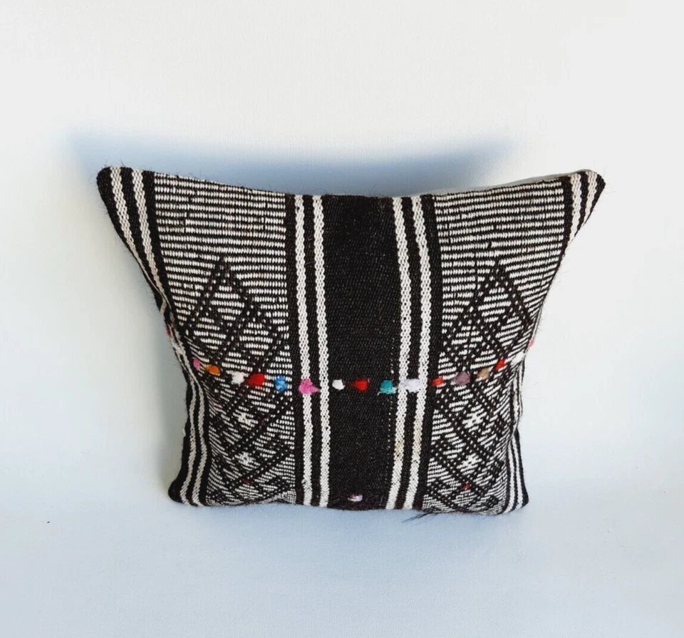 Capa de travesseiro almofada 16x16 Kilim, fronha asteca decorativa - Imagem 2 de 4