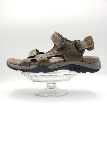 Scarpe sandali sportivi marroni Earth Spirit uomo cinturino regolabile taglia US 10 usate - Foto 12 di 12