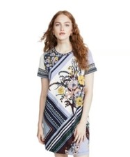 TORY BURCH Homage Floral Patchwork Cotton T-Shirt Dress – Size XL