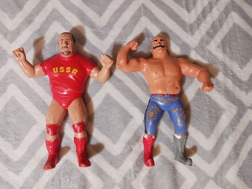 WWF LJN Bendies Tag Team Champions Pack Iron Sheik...