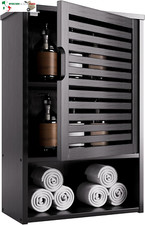 Pensile Bagno Sospeso, Armadietto Bagno da Parete, Mobiletto Medicinali da Bagno