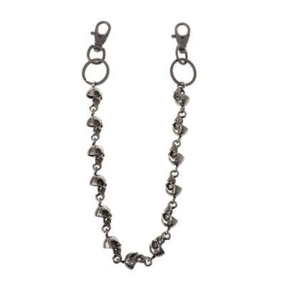 Gothic Punk Jeans Skeleton Chain Secure Travel Wallet Chain for