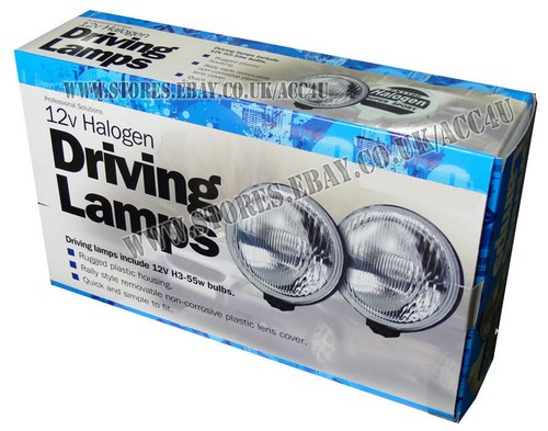 2x 12v Van Rally Sport Giant Round Driving Halogen Spot Lamps Lights+Covers+CP - Picture 11 of 14