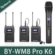 BOYA BY-WM8 Pro K2 WHM8 Pro UHF Dual-Channel Wireless Lavalier Microphone System