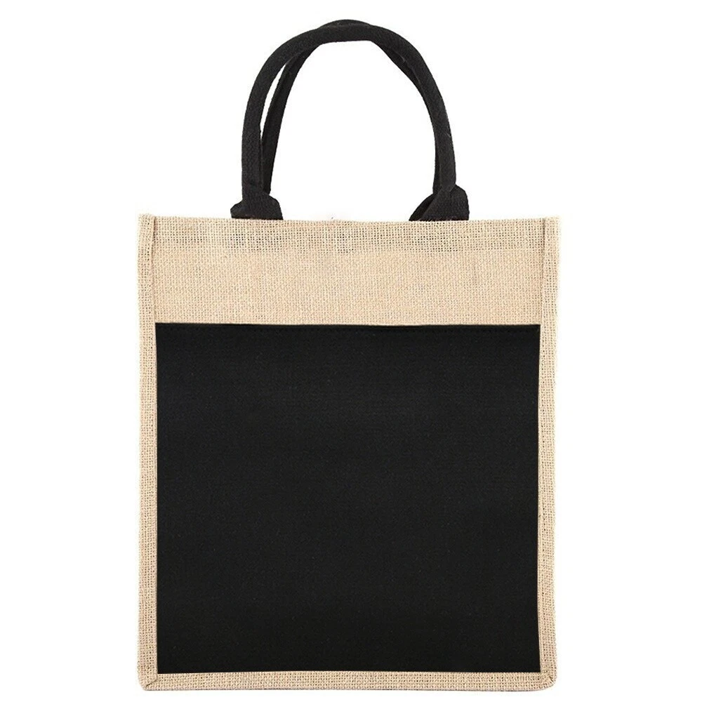 MEDEA Borsa shopper in juta con manici borsa riutilizzabile shopping e conservazione UK