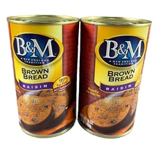 B & M Brown Bread Raisin, 16 oz (Pack of 2)