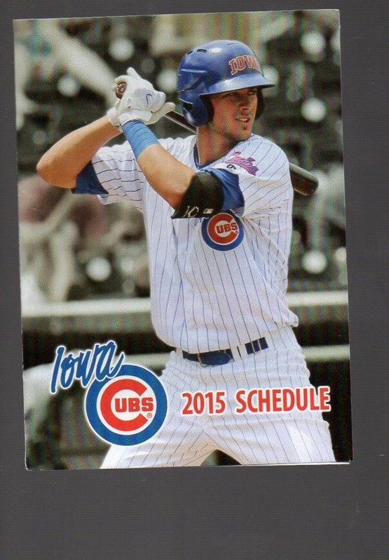 2015 IOWA CUBS POCKET SCHEDULE - KRIS BRYANT