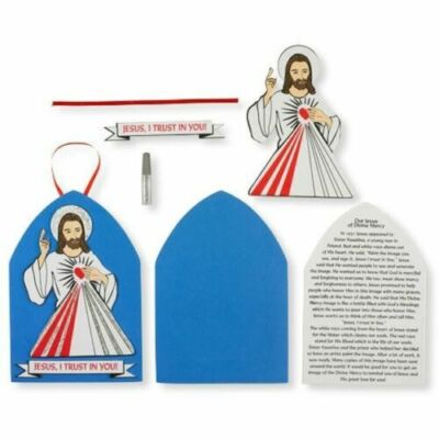 Divine Mercy Foam Craft Kit ( 12 KITS ) Foam/Ribbon Size: Finished Craft 10''