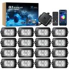 MICTUNING 8/12/16 Pods RGBW LED Rock Lights Kit Underglow Underbody System Light