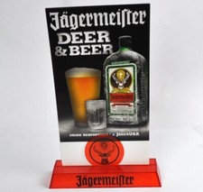 J&auml;germeister Tischaufsteller Men&uuml; Speisekarten Halter Sockel orange