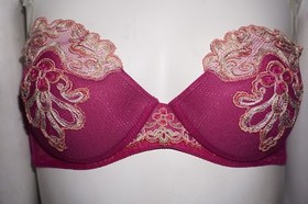 La Perla NWT Pink Embroidered Mesh Strapless Bra &ndash; IT 2 / US 34B