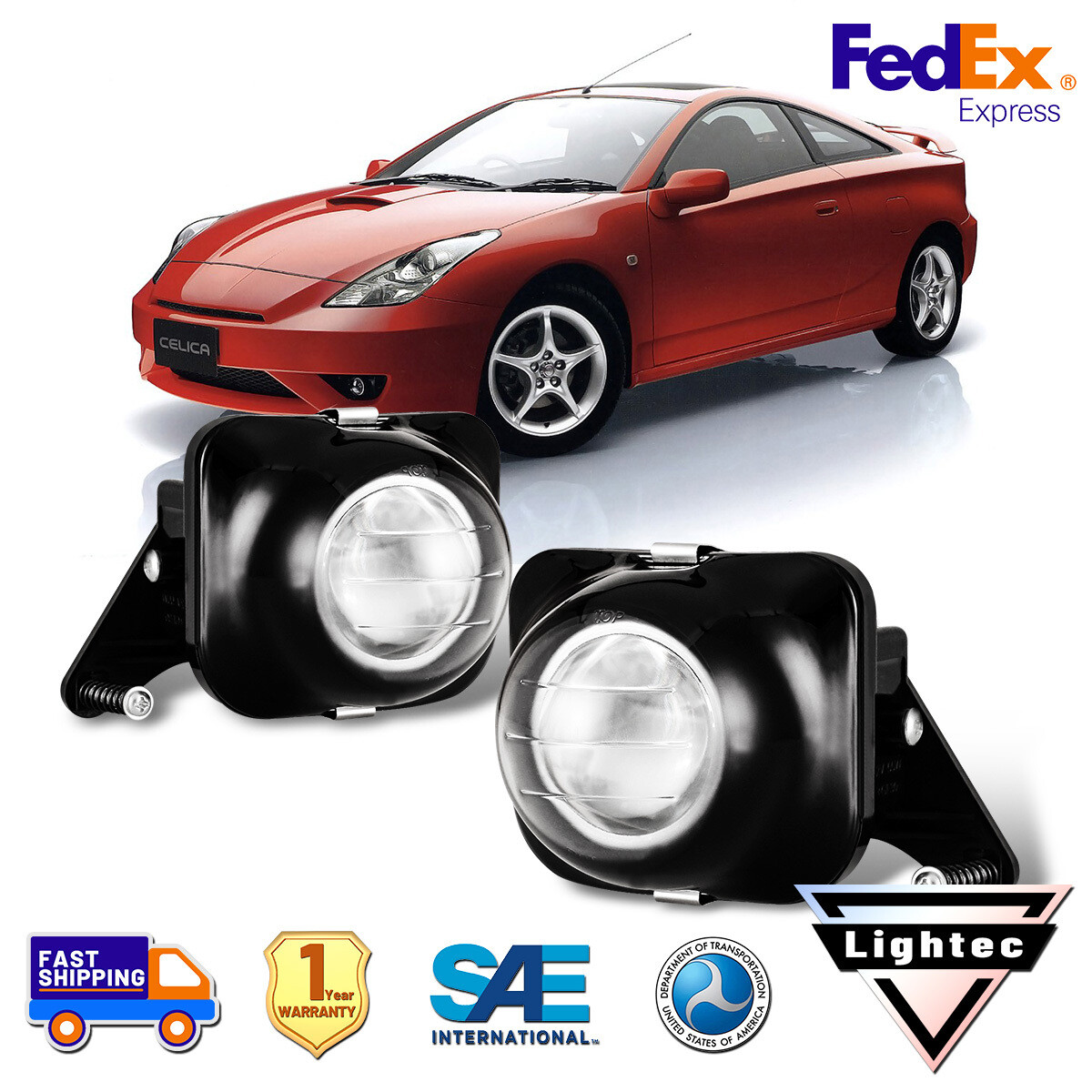 for 20002005 Toyota Celica Fog Lights Clear Lens Front Bumper Lamp