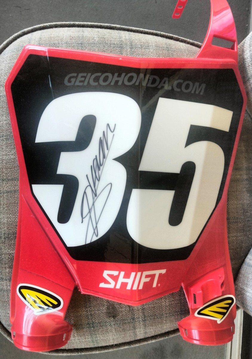 Hunter LAWRENCE #35 Signed Geico HONDA Front Number PLATE SX - PSA