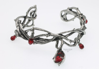 Alchemy Gothic Passion Armband A80 Zinn Goth Rotdorn hübsch EINGESTELLT