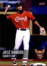 2017 El Paso Chihuahuas Choice #24 Jose Rondon Venezuela VZ Baseball Card
