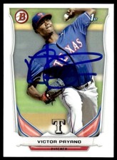 2014 Bowman Prospects Baseball Victor Payano Auto Texas Rangers #BP86 Signed