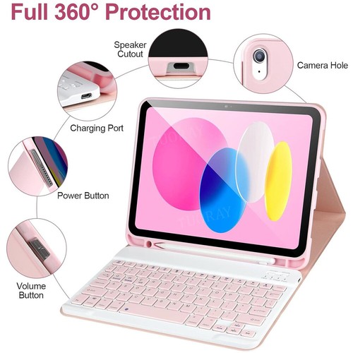 Keyboard Case Mouse For iPad 5/6/7/8/9/10/11th Gen Air 11 M3 2025 6/5/4th Pro 11 - Picture 46 of 64