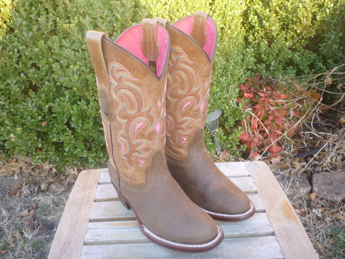 Womens brown top western boots