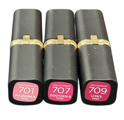 Lot Of 3 L'Oreal Colour Riche Lipstick Collection Exclusive All Different Shades