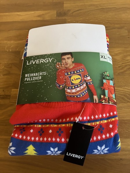 Suéter de Navidad Lidl Ugly Sweater Navidad suéter de punto colorido talla XL