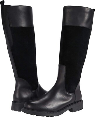 Clarks Orinoco Hi Womens Knee High Boots Black Warm Lined