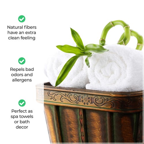 Rayon From Bamboo Cotton Blend Eco-Friendly Absorbent Solid 8 Piece Towel Set - Picture 83 of 100