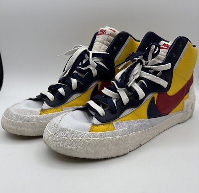 Nike Blazer Mid x Sacai Men’s Size 13 Maize Navy 2019 BV0072-700  192502553679|
