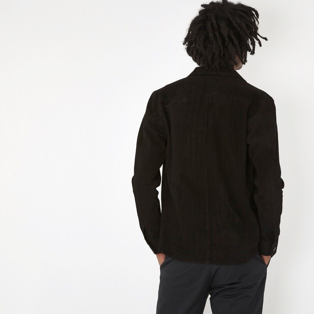 Our Legacy Zip Shirt Jacket in Black Suede, size Small/46 Our Legacy Zip Shirt Jacket in Black Suede, size Small/46