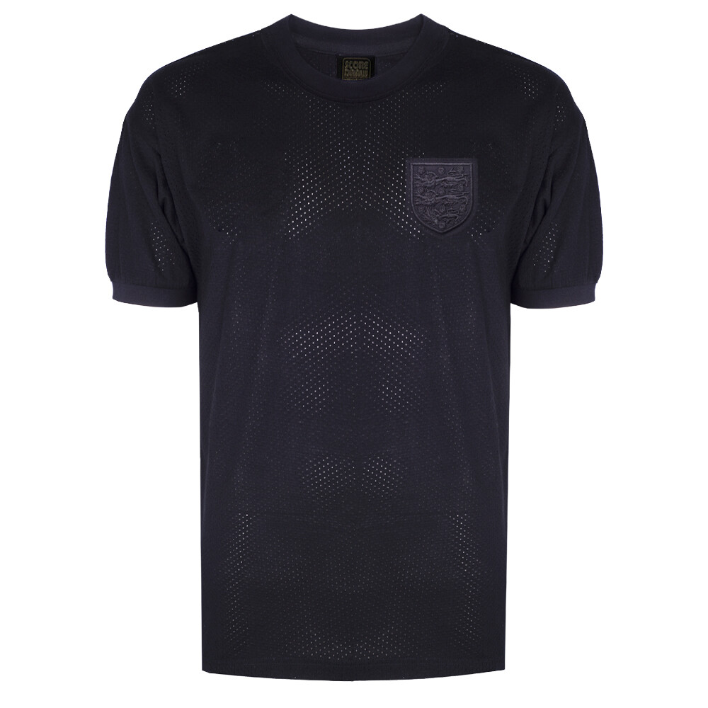 England 1970 Black Out No6 Retro Football Shirt 100% COTTON Men's