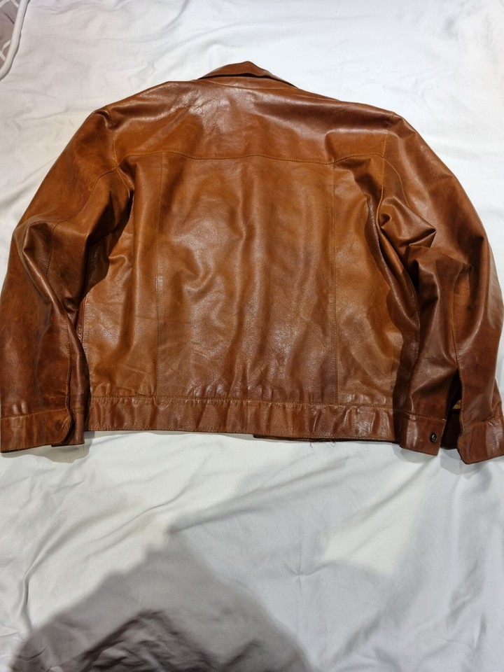 Men Leather Bomber Jacket eBay