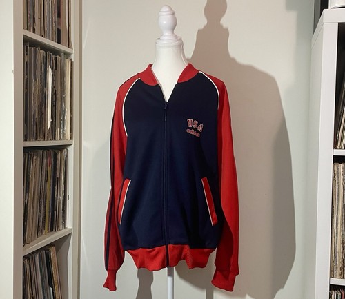 Vintage 90’s Adidas Team USA Olympic Red White Blue Zip Up Track Jacket Men’s M