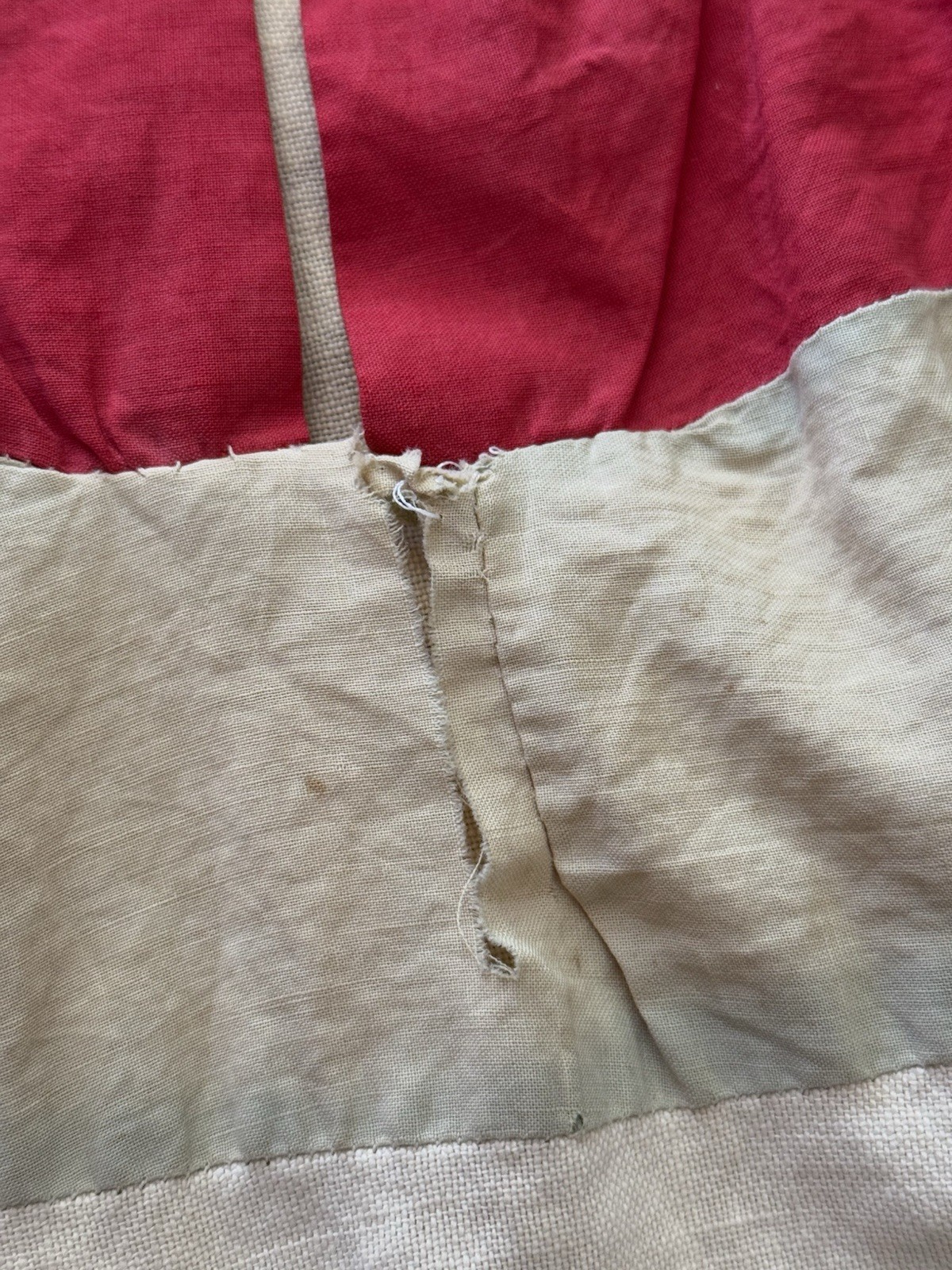 1930s Handmade Cotton Patchwork Mod Umbrella Appl… - image 5