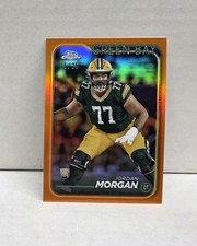 JORDAN MORGAN 2024 Topps Chrome ORANGE REFRACTOR ~ Packers RC #'d /25