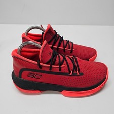 Under Armour Shoes Boys 6.5Y SC 3Zero III Youth Boys Athletic Red Basketball